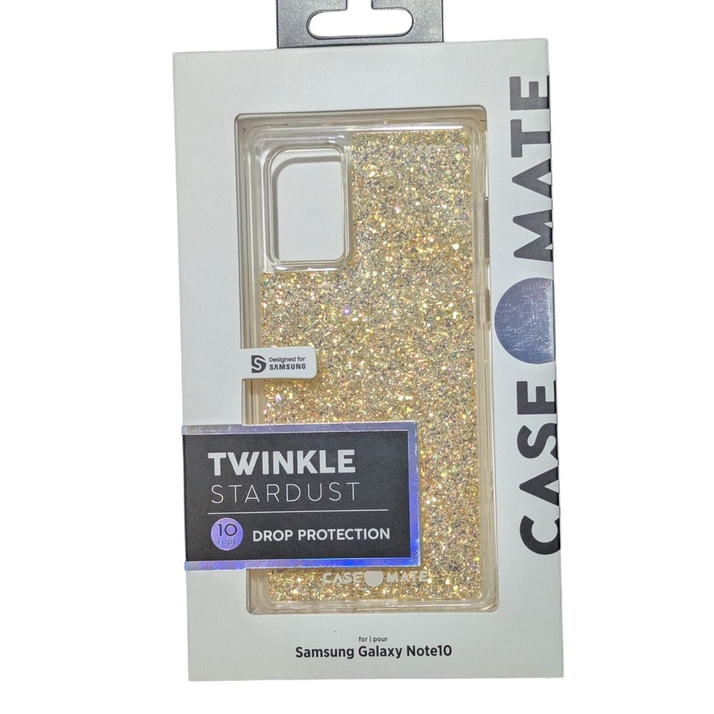 F1. Case-Mate Twinkle Stardust Case  For Samsung Galaxy Note10 In Gold Stardust